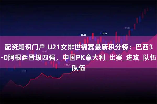 配资知识门户 U21女排世锦赛最新积分榜：巴西3-0阿根廷晋级四强，中国PK意大利_比赛_进攻_队伍